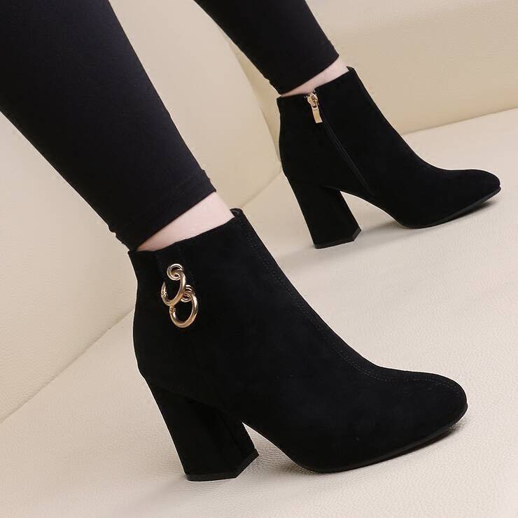 Ankle Pig Suede Brogue Boot Genuine Leather Quality