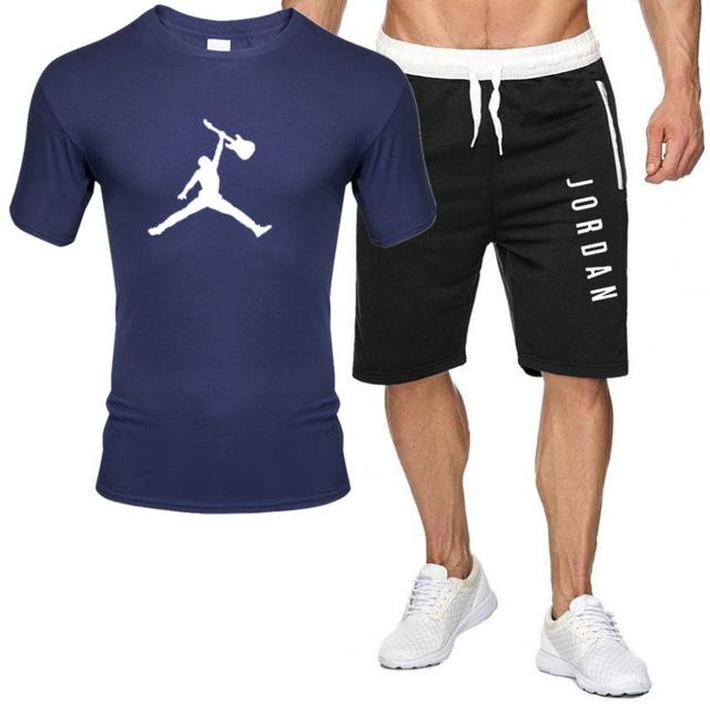 2piece set men outfits jordan 23 t-shirt shorts summer short set tracksuit men sport suit jogging sweatsuit basketball jersey