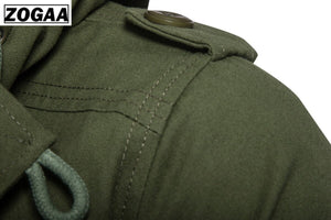 Zogaa 2020 Brand Slim Men Jacket Army Green Military Wide-waisted Coat Casual Cotton Hooded Windbreaker Jackets Overcoat Male