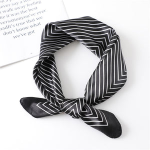 Women Square Silk Scarf Chiffon Satin Lady Hair Neck Foulard  Scarves Shawl Wrap Female Bandana Head Kerchief Hijab Headband