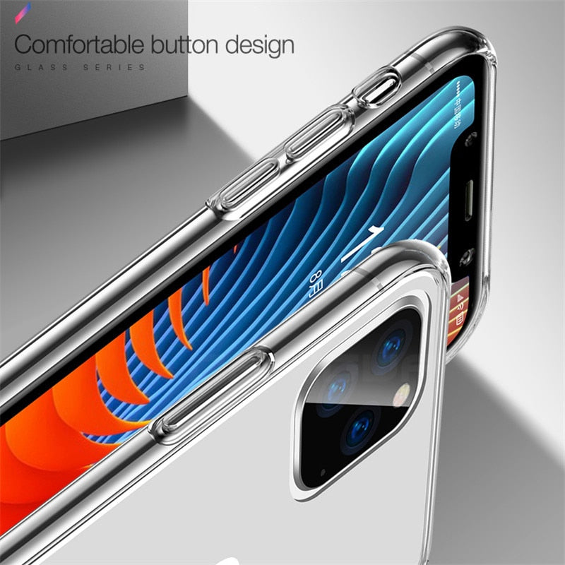 Luxury Clear Soft TPU Case For iPhone 11 Pro Max 7 8 6 6s Plus 7Plus 8Plus X XS MAX XR Transparent Phone Case For 5 5s SE 6sPlus