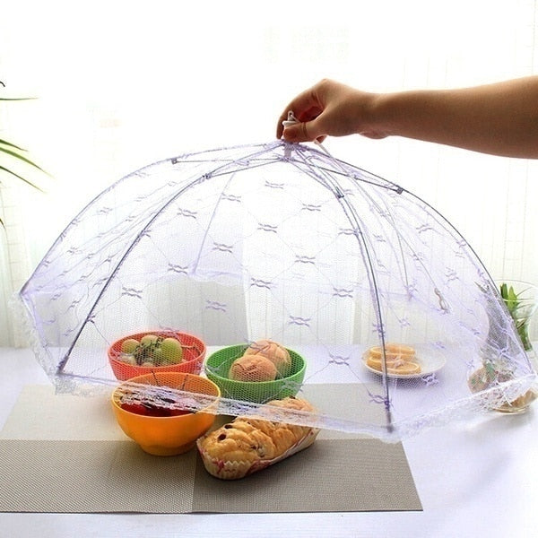 Couverture de nourriture Style parapluie | Anti-mouche moustique de repas, couverture de Table en dentelle utilisation à domicile, couverture de nourriture, Gadgets de cuisine, outils de cuisine
