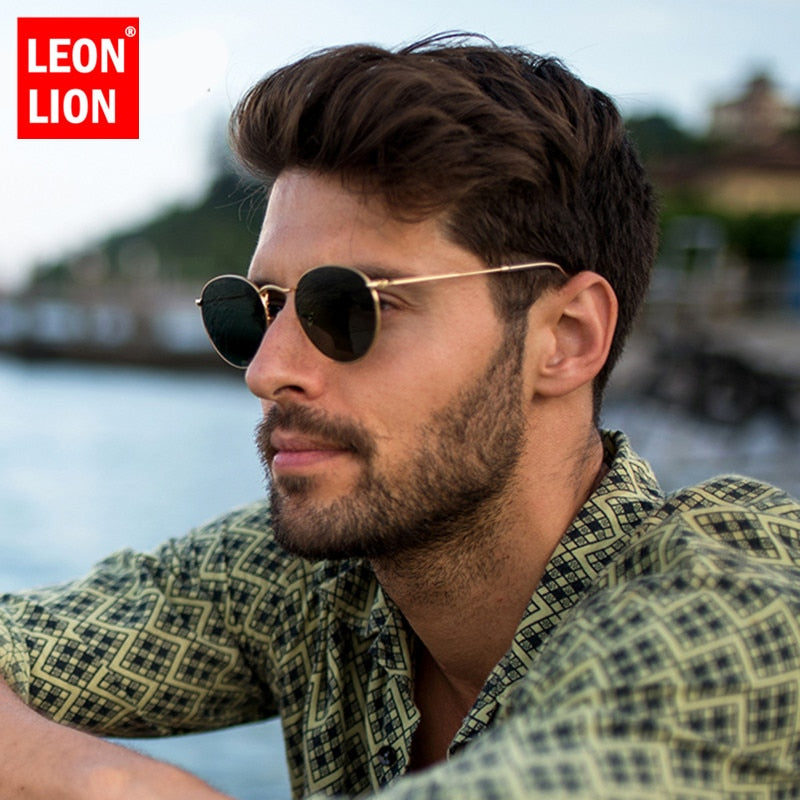 LeonLion 2020 mode rétro lunettes de Soleil hommes rond Vintage lunettes pour hommes/femmes luxe lunettes de Soleil hommes petite Lunette Soleil Homme
