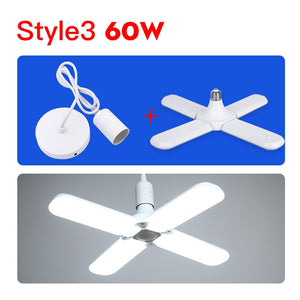 Led Bulb E27 30/45/60W Led Lamp Ceiling Fan Lampada Led Light 220V Foldable Fan Blade Angle Adjustable for Home Garage Lighting