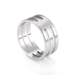 Skyrim Fashion Simple Stainless Steel Couple Ring for Women Men Casual Finger Rings Jewelry Engagement Anniversary Gift 2021 New