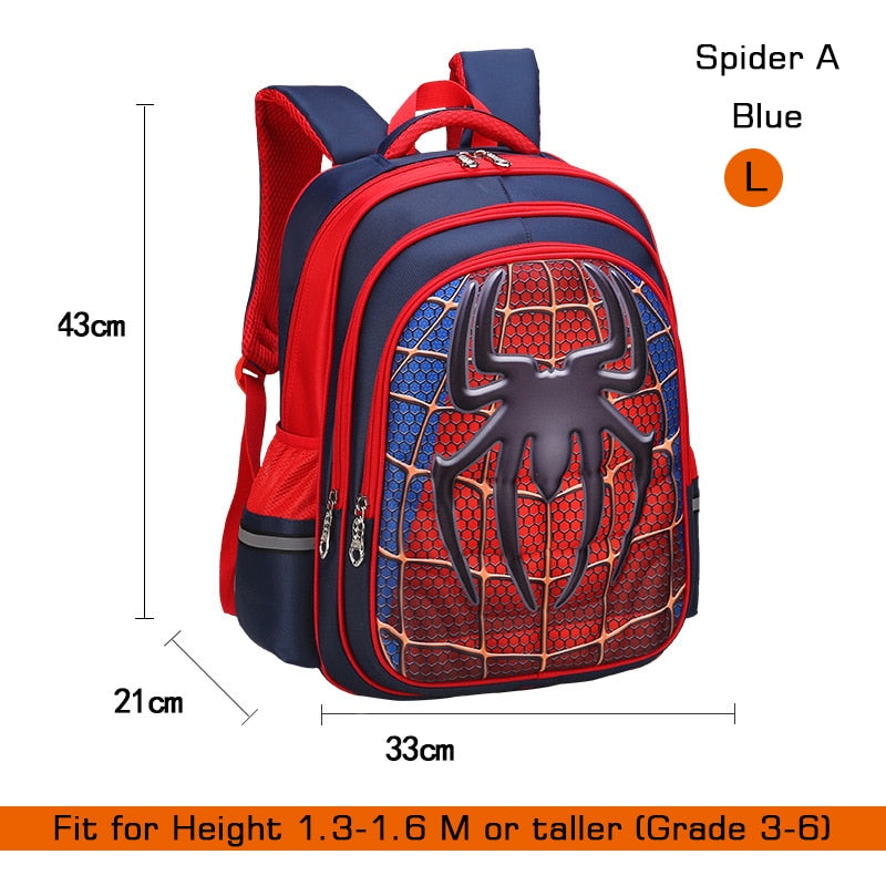 Crossten 3D spider design Waterproof Children's backpack boys girls Primary school Kindergarten Infantil Kids backpack Mochila
