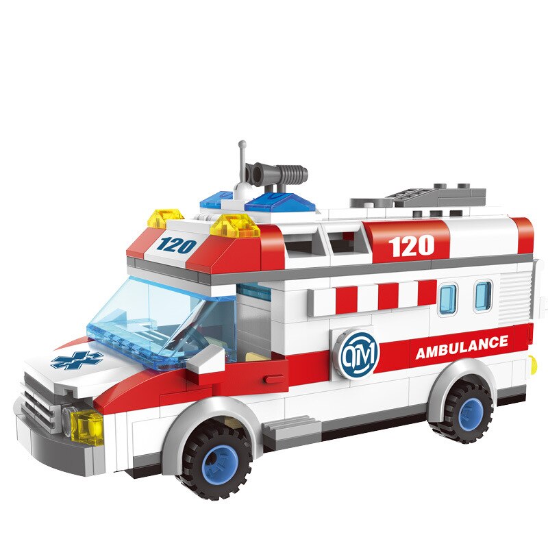 New Medical Ambulance Bricks City Fire Control Series Garbage Truck Building Blocks Model Compatible Educational Toys For Child