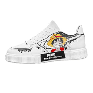 Men Sneakers Summer Breathable Shoes Super Light Casual Shoes Anime One Piece Print Male Tenis Masculino Sneakers