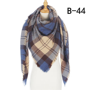 Designer 2020 knitted spring winter women scarf plaid warm cashmere scarves shawls luxury brand neck bandana pashmina lady wrap