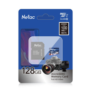 Netac Memory Card micro sd 128GB 32GB 16GB 100MB/S 64GB Micro SD Card адаптер sd Flash Card SD Card Hot Sale P500