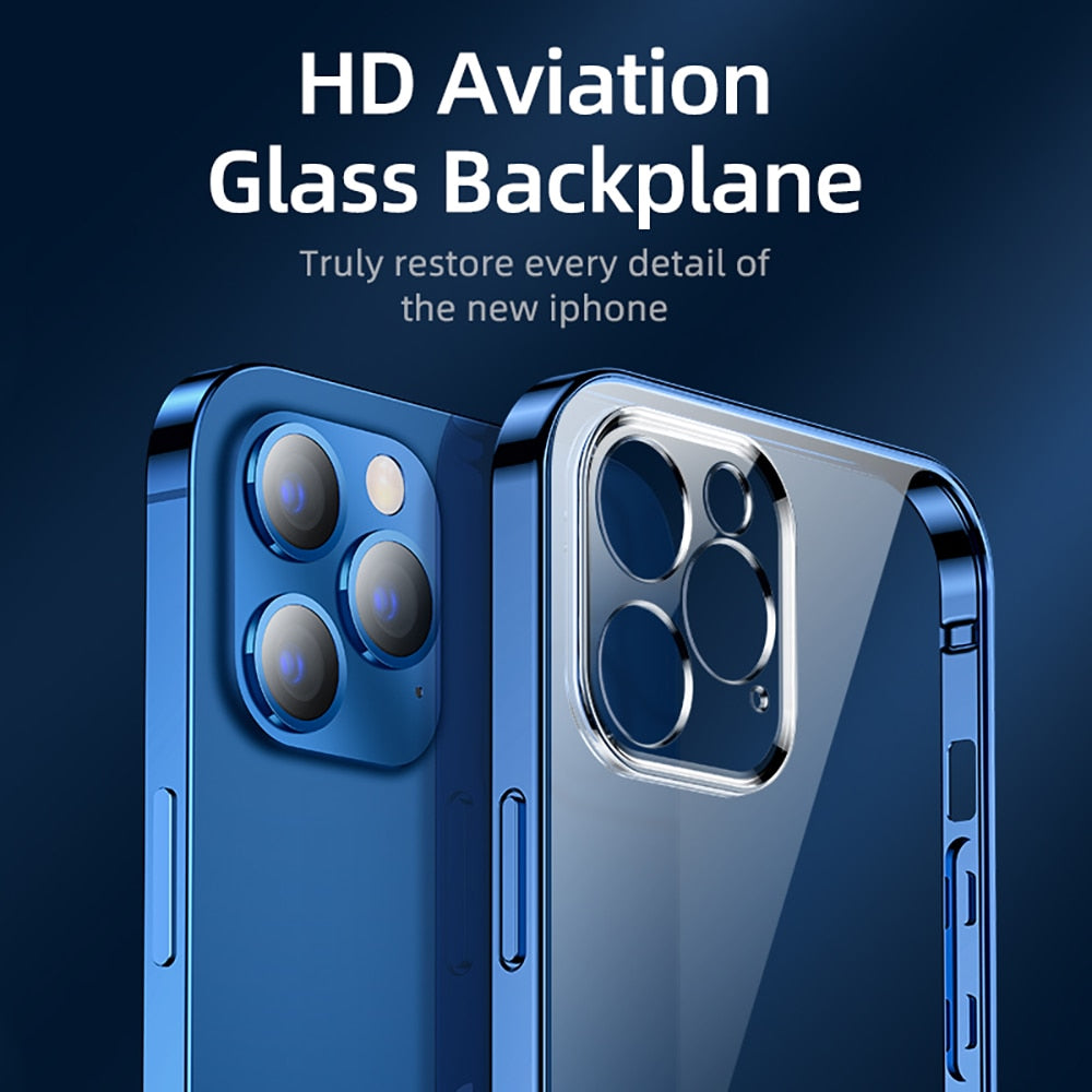 Joyroom Clear Case For iPhone 12 Pro Max 12 mini TPU+PC Shockproof Full Lens Protection Cover For iPhone 12 min Transparent Case