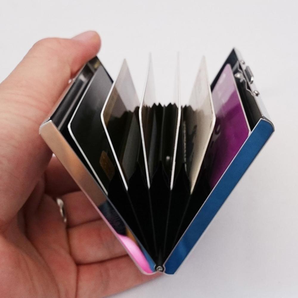 Anti-Scan RFID 1 PC Aluminum Metal Credit Card Holder Slim Blocking Wallet Case Business Card Protection Holder Case