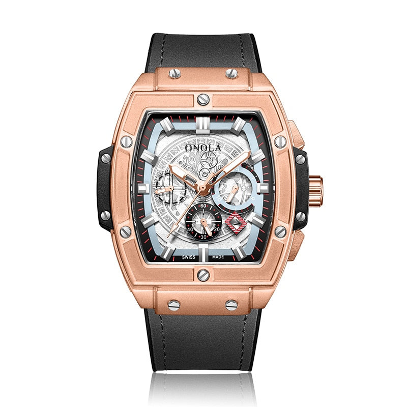 Montre de Sport de luxe pour hommes ONOLA mode quartz horloge grand visage montre-bracelet montres décontractées hommes relogio masculino