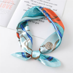 Women Square Silk Scarf Chiffon Satin Lady Hair Neck Foulard  Scarves Shawl Wrap Female Bandana Head Kerchief Hijab Headband