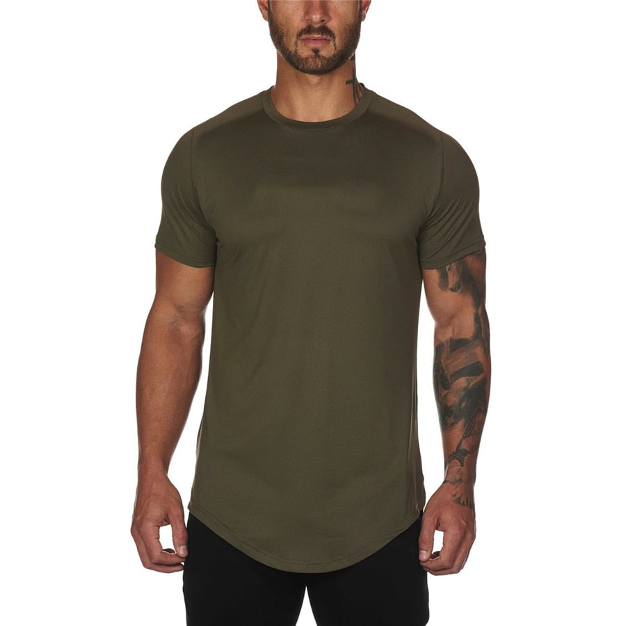 2020 camouflage Sport chemise hommes à manches courtes entraînement gymnase t-shirt hommes Compression coupe mince course t-shirt hommes Fitness hauts Sport t-shirt