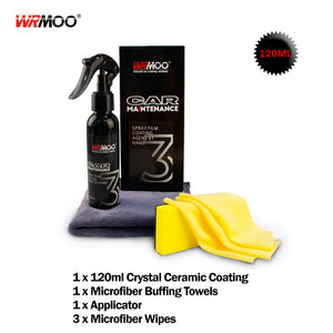 120ml 9H Ceramic Car Coating Super Hydrophobic Liquid Set Nano Ceramic Car Paint Care Liquid Polysiloxane Oxidation Paint Care