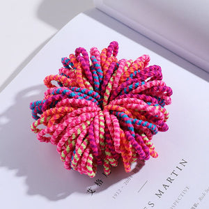 100PCS/Set Girls Candy Colors Nylon Elastic Hair Bands Children Rubber Band Headband Scrunchie Fashion Hair Accessories