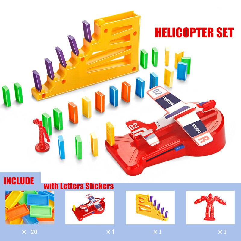 2020 Dominos Car Electric Model Juguetes Vehicle Educational Home Toys Blocks Train Domino Game for Children Boy Girl