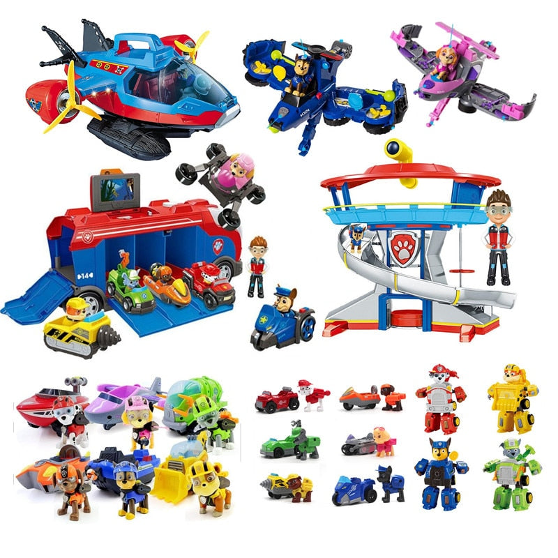 Pat' patrouille chien jouet complet centre de commande avion sauvetage véhicule tracker Ryd Patrula Canina mobile poupée enfant jouet cadeau