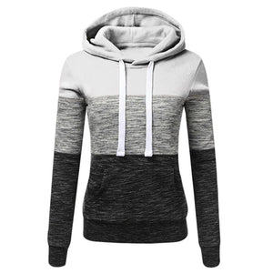 SHUJIN femmes sweats automne hiver sweats à capuche à manches longues à capuche dames fermeture éclair poche Patchwork sweat à capuche vêtements d'extérieur pour femmes