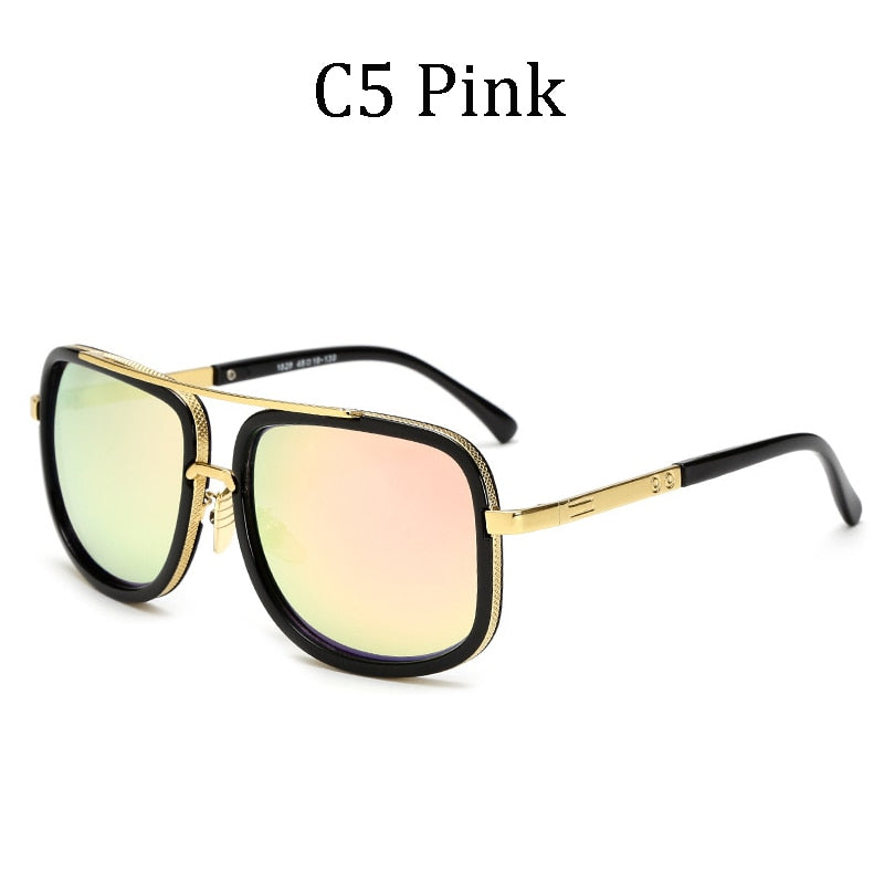 NEW luxury Avengers Tony Stark Style for women Sunglasses Men Square Brand Design Sun Glasses Oculos Retro male iron Man