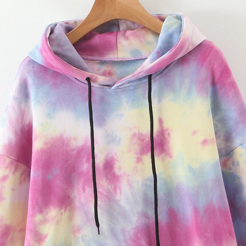 Wixra femmes sweat-shirts à colorant Femme nouvelle mode sweats à capuche chauds poche à manches longues automne hiver haut décontracté