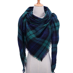 Designer 2020 knitted spring winter women scarf plaid warm cashmere scarves shawls luxury brand neck bandana pashmina lady wrap
