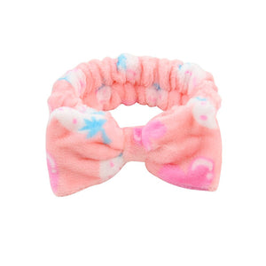 Wash Face Bow Hairbands For Women Girls