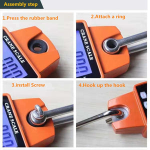 300kg Mini Crane Scale Portable LCD Electronic Digital Industrial Crane Scale Heavy Duty Hanging Weighting Hook Scales 40% off