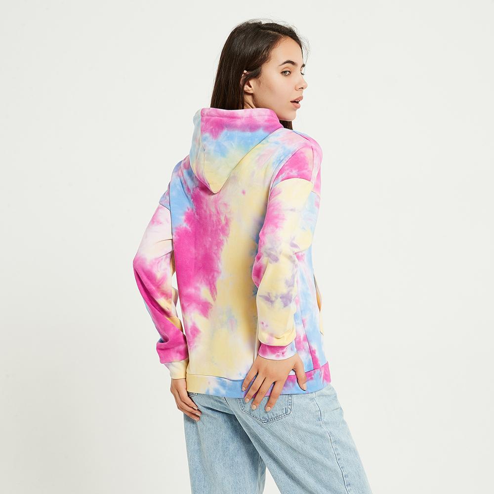 Wixra femmes sweat-shirts à colorant Femme nouvelle mode sweats à capuche chauds poche à manches longues automne hiver haut décontracté