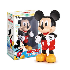 Original Dancing Mickey Mouse with Music Disney Toys Dazzling Shiny Electronic Walking Robot Action Figures Kids Toys 2Y11