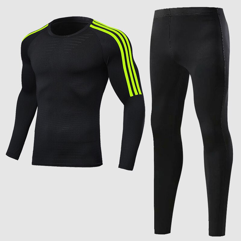 Men Quick-drying Compression Training Tracksuit Warm Gym Sport Suit Jogging For Homme Man Running Tight Fitness Workout Clothes