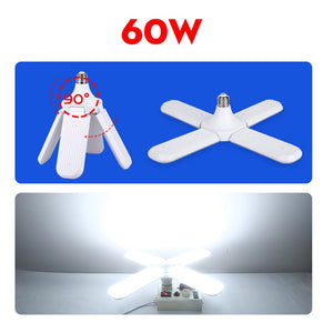Led Bulb E27 30/45/60W Led Lamp Ceiling Fan Lampada Led Light 220V Foldable Fan Blade Angle Adjustable for Home Garage Lighting