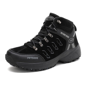 Leather Men Boots Autumn Winter Men Shoes High Top Sneakers Outdoor Male Hiking Boots Work Shoes Ankle Boots Zapatos De Hombre