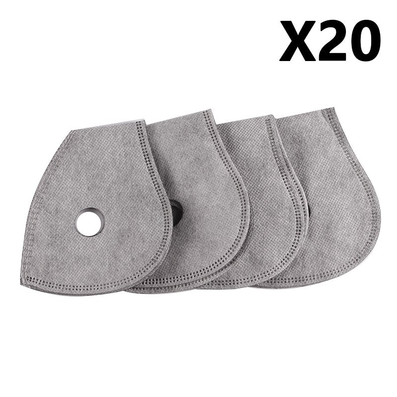 Anrancee Face Mask With Filter Breathing Valve Activated Carbon PM 2.5 Anti Pollution Bicycle Cycling Protection Bike Dust Mask