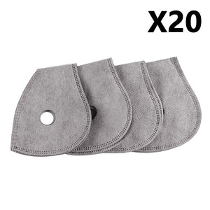 Anrancee Face Mask With Filter Breathing Valve Activated Carbon PM 2.5 Anti Pollution Bicycle Cycling Protection Bike Dust Mask
