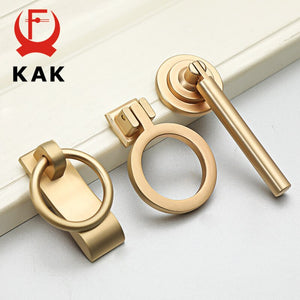 KAK European Style Vintage Gold Cabinet Pulls Solid Zinc Alloy Kitchen Cupboard Handle Drawer Knobs Furniture Handle Hardware