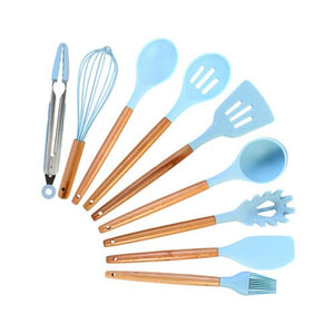 Silicone Kitchenware Cooking Utensils Set Heat Resistant Kitchen Non-Stick Cooking Utensils Baking Tools With Storage Box Tools