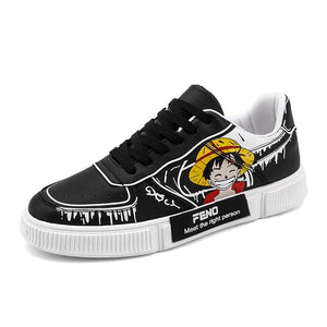 Men Sneakers Summer Breathable Shoes Super Light Casual Shoes Anime One Piece Print Male Tenis Masculino Sneakers