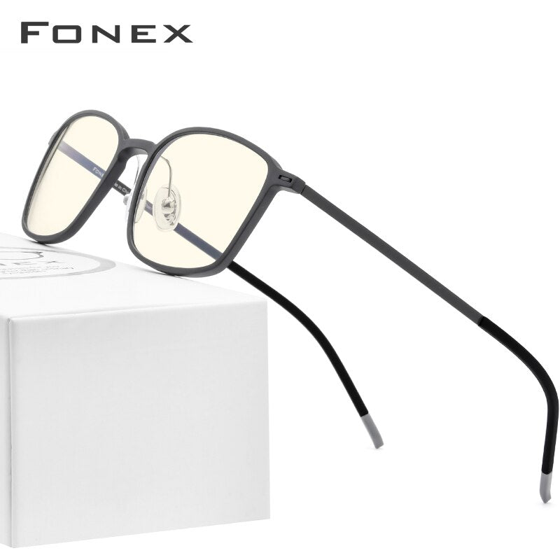 FONEX TR90 Anti Blue Light Glasses Men Goggles Eyewear Eyeglasses Spectacles Antiblue Gaming Computer Glasses for Women AB01