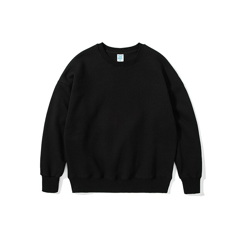 INFLATION 2020 Winter Men Thick Fleece Sweatshirt Unsex Hip Hop Multi-color Sweatshirt Men Solid Basic Winter Sweatshirts 166W17