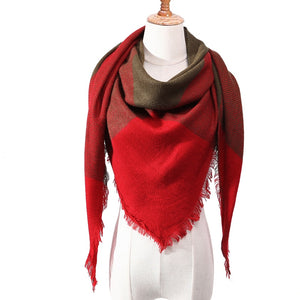 Designer 2020 knitted spring winter women scarf plaid warm cashmere scarves shawls luxury brand neck bandana pashmina lady wrap