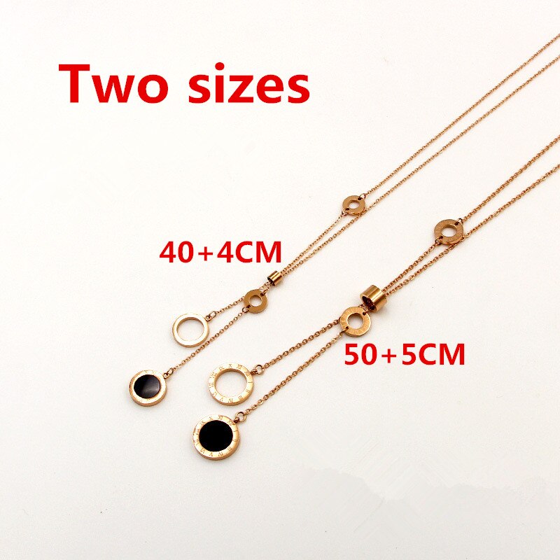 Lady Jewelry Love Round Circles Shell Long Necklaces For Women Fashion Jewelry Roman Numerals Pendant Necklace Tassel Collar K32