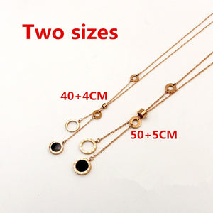 Lady Jewelry Love Round Circles Shell Long Necklaces For Women Fashion Jewelry Roman Numerals Pendant Necklace Tassel Collar K32