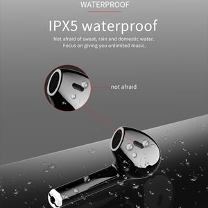 X10 V5.0 Bluetooth Auto Pairing Stereo Bass Earphone Wireless IPX5 Waterproof Touch Earbuds Headset Portable Strap Charge Case