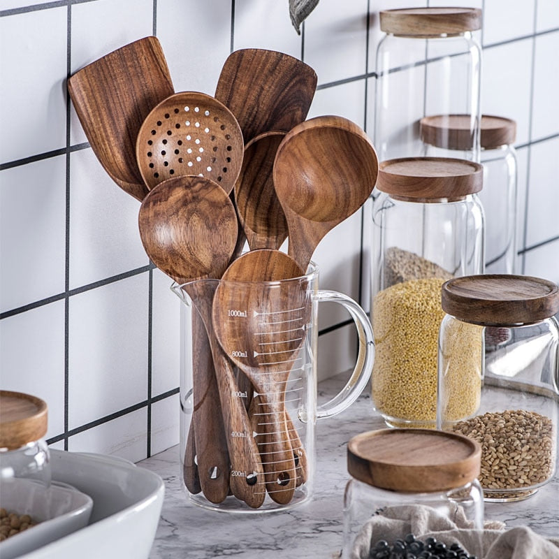 Wooden kitchen tool kit
