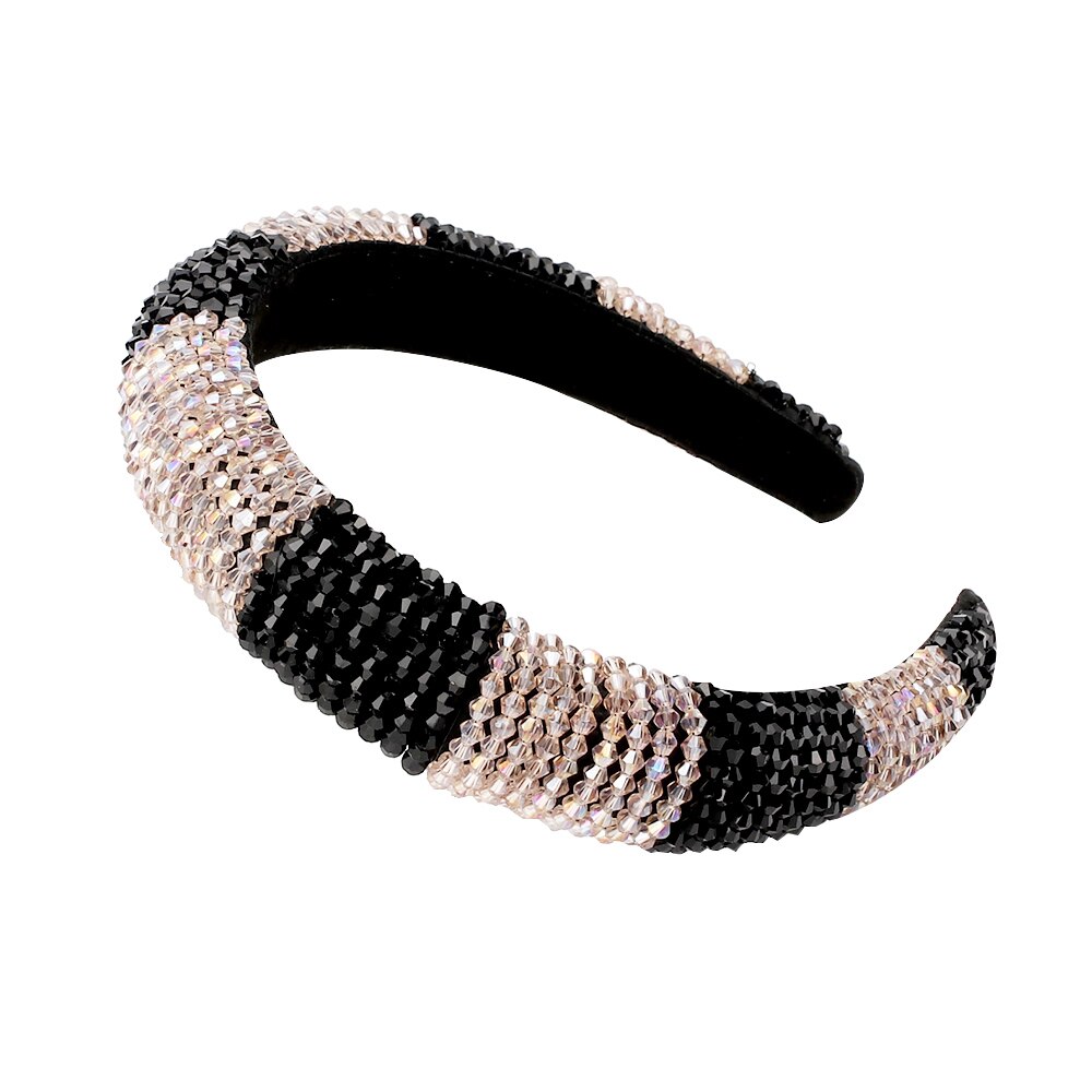 CN Baroque Full Crystal Hair Bands For Women Luxury Padded Diamond Headband Hair Hoop Christmas Gifts Christmas Hair Accessories
