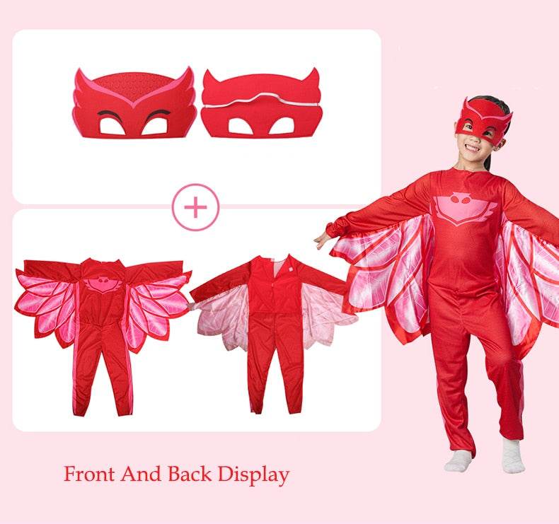 PJ masques Costume Cosplay vêtements Costume enfants jouets noël Halloween Pj masques Catboy Gekko Owlette fête d'anniversaire enfants cadeaux