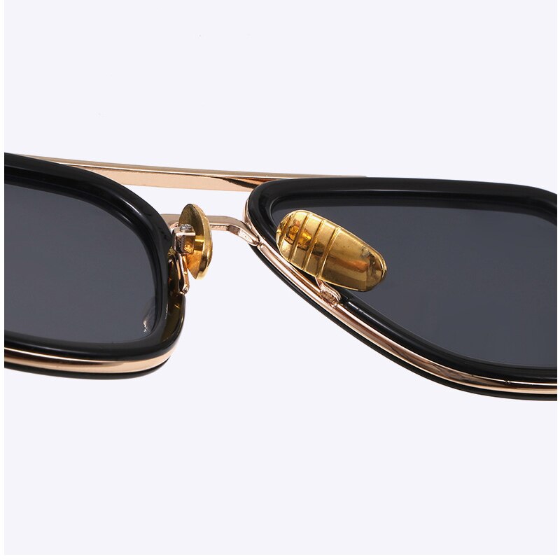 NEW luxury Avengers Tony Stark Style for women Sunglasses Men Square Brand Design Sun Glasses Oculos Retro male iron Man
