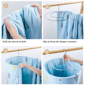 Séchage couette artefact spirale étendoir multifonctionnel balcon rond rotatif drap de lit couette stockage ménage baie fenêtre